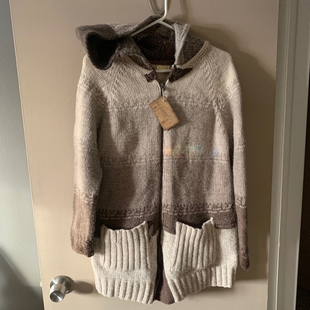 All wool patchwork cardigan (never worn)